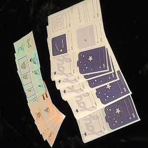 100 ct Combo🎄 40 Stickers each Lux Stickers with Gold Foiling & 60 Name Tags